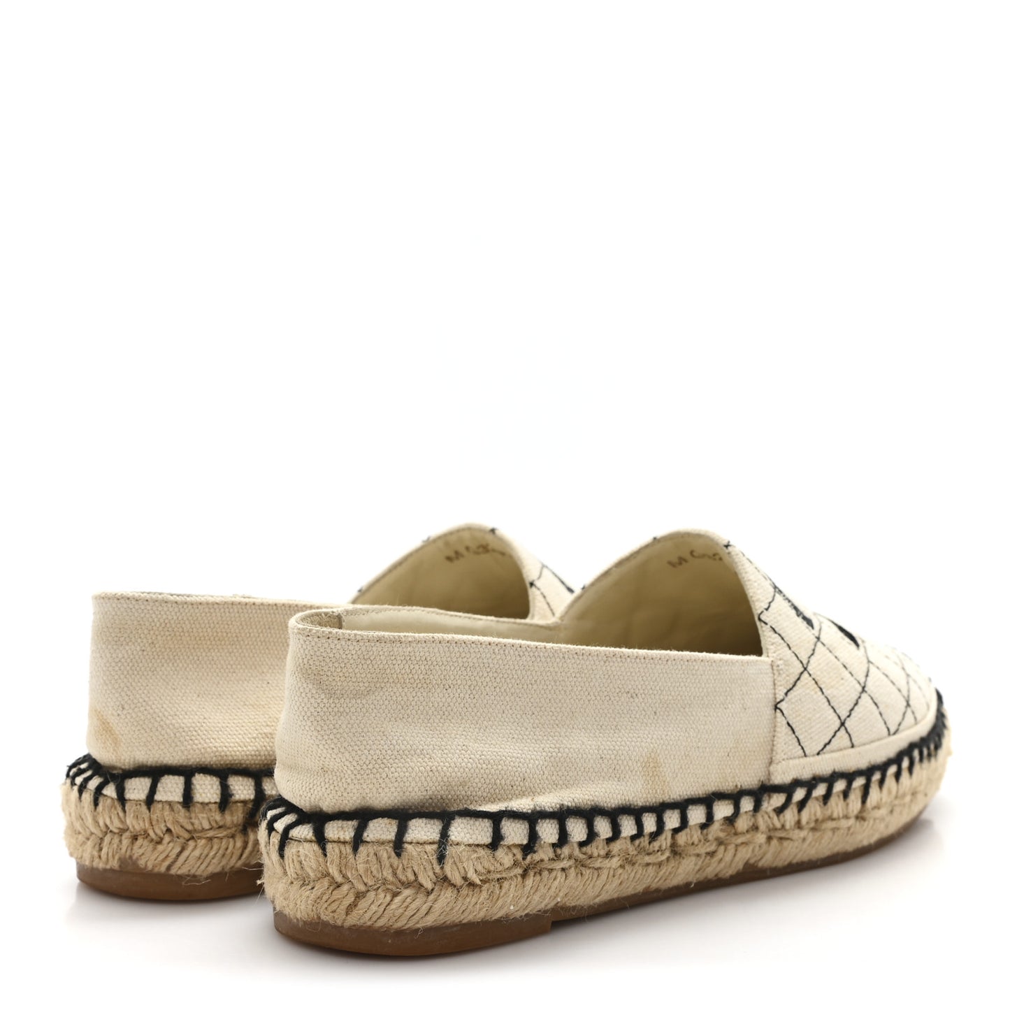Fabric Biarritz CC Espadrilles 38 Beige Black