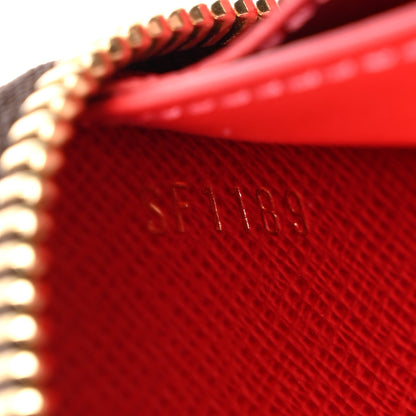 Louis Vuitton LOUIS VUITTON Damier Ebene Clemence Wallet Cherry 7 of 7