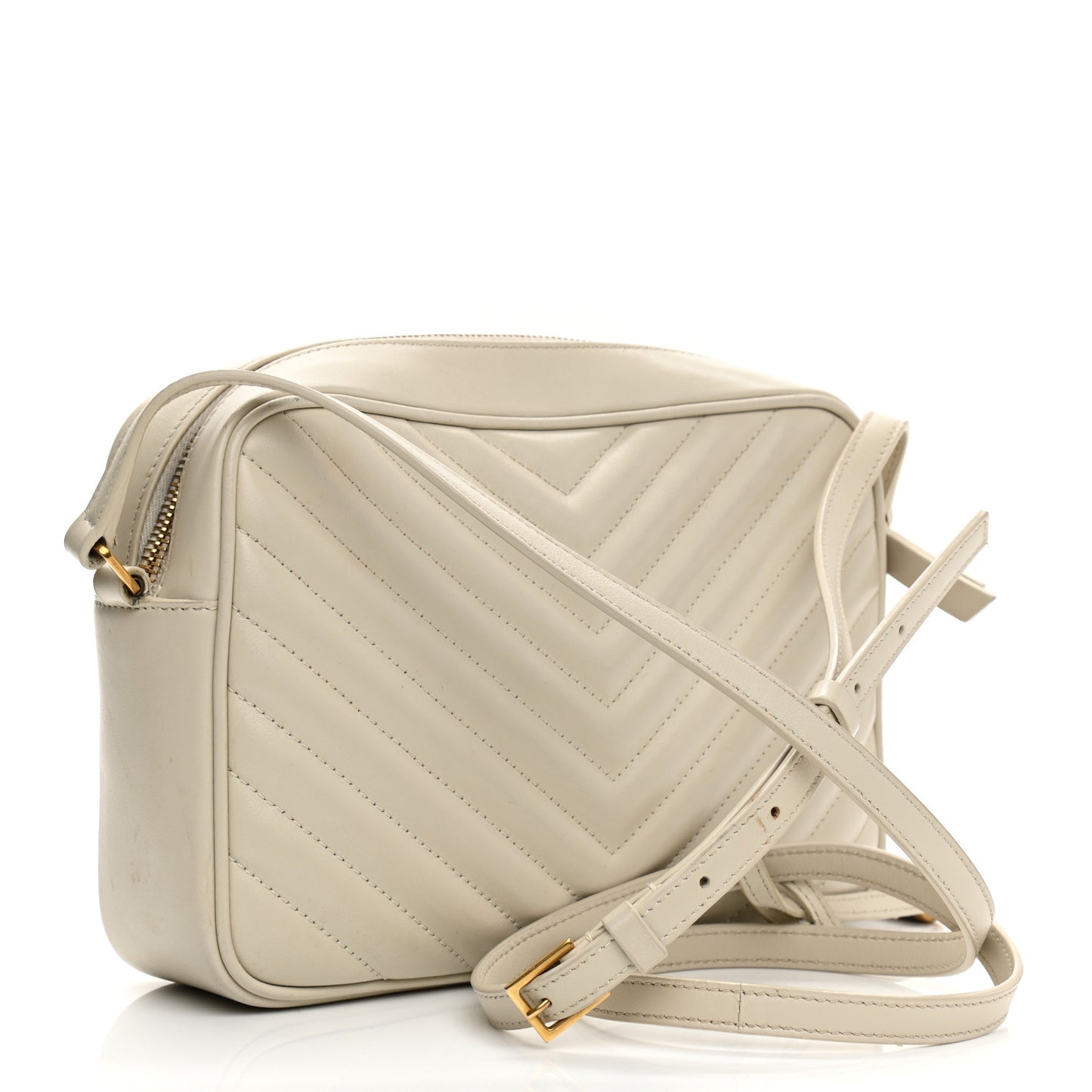 Calfskin Matelasse Monogram Lou Camera Bag Crema Soft