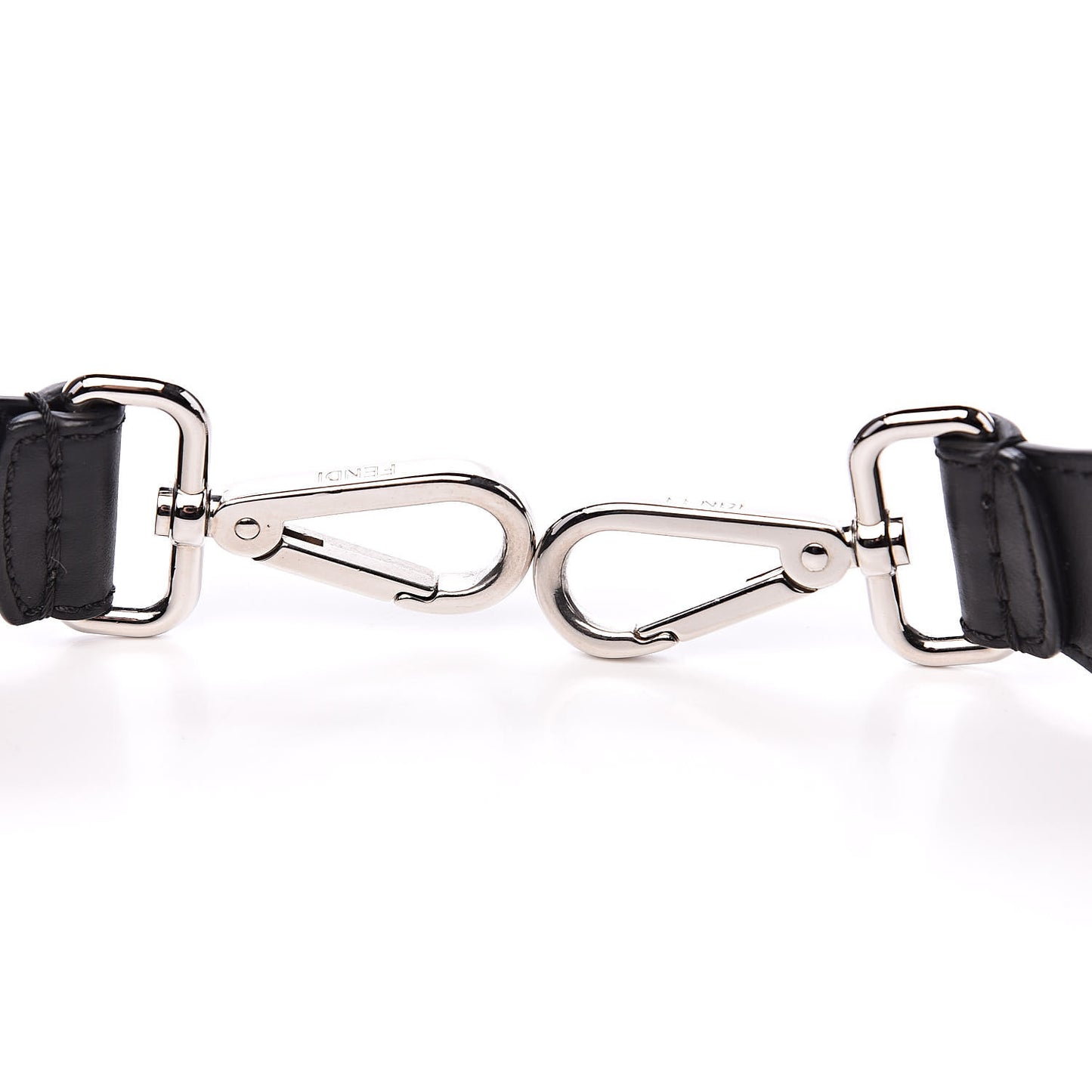 Fabric Calfskin FF Strap You Grey Black