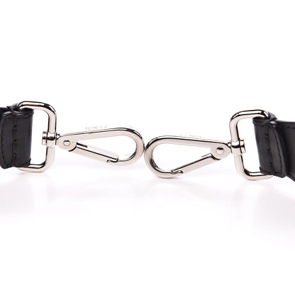 Fendi Fabric Calfskin FF Strap You Grey Black 4 of 6