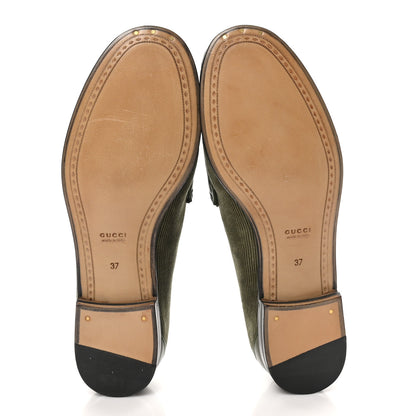 Gucci Corduroy Womens 1953 Horsebit Loafers 37 6 of 9