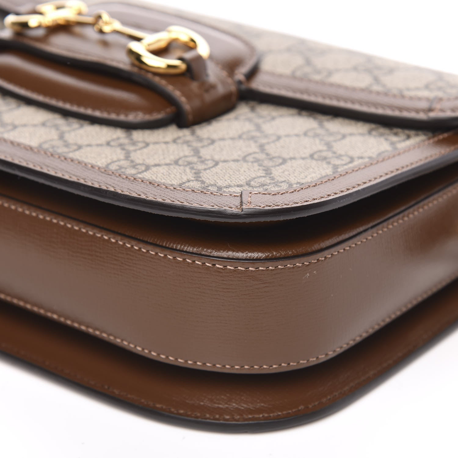 Gucci GG Supreme Monogram Horsebit 1955 Shoulder Bag Beige Brown Sugar 9 of 9
