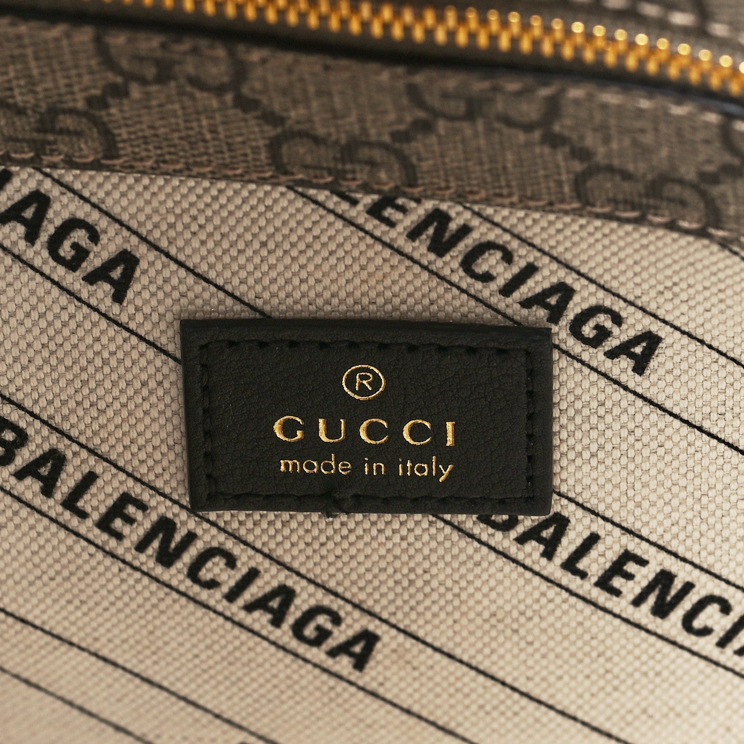 Balenciaga X GUCCI GG Supreme Monogram Medium Ville Top Handle Beige Ebony 6 of 14