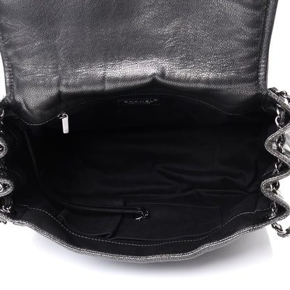 Chanel Metallic Caviar Timeless CC Accordion Flap Dark Silver 4 of 4