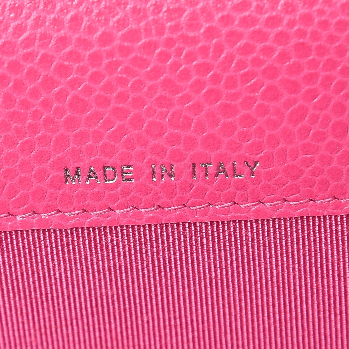 Caviar Quilted Flap Card Holder Pink