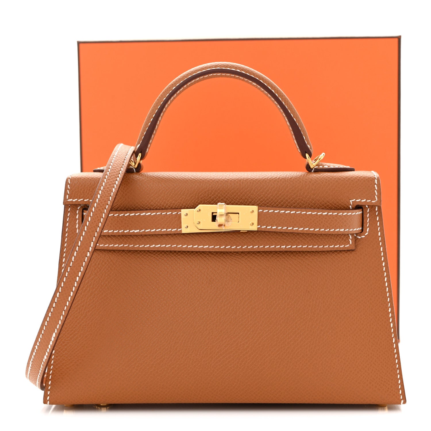 Hermes Epsom Mini Kelly Sellier 20 Gold 10 of 10