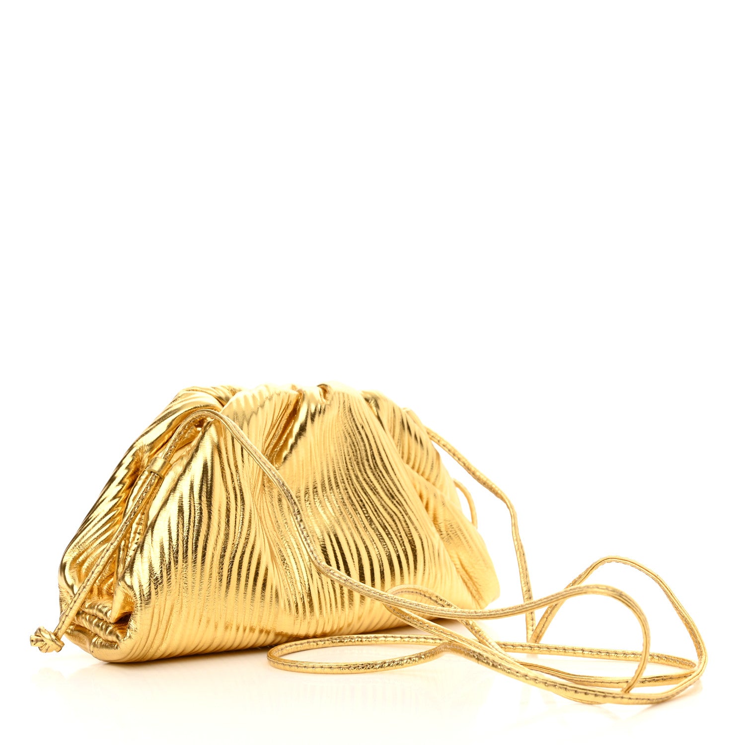 Bottega Veneta Metallic Bark Calfskin The Mini Pouch Gold 3 of 11
