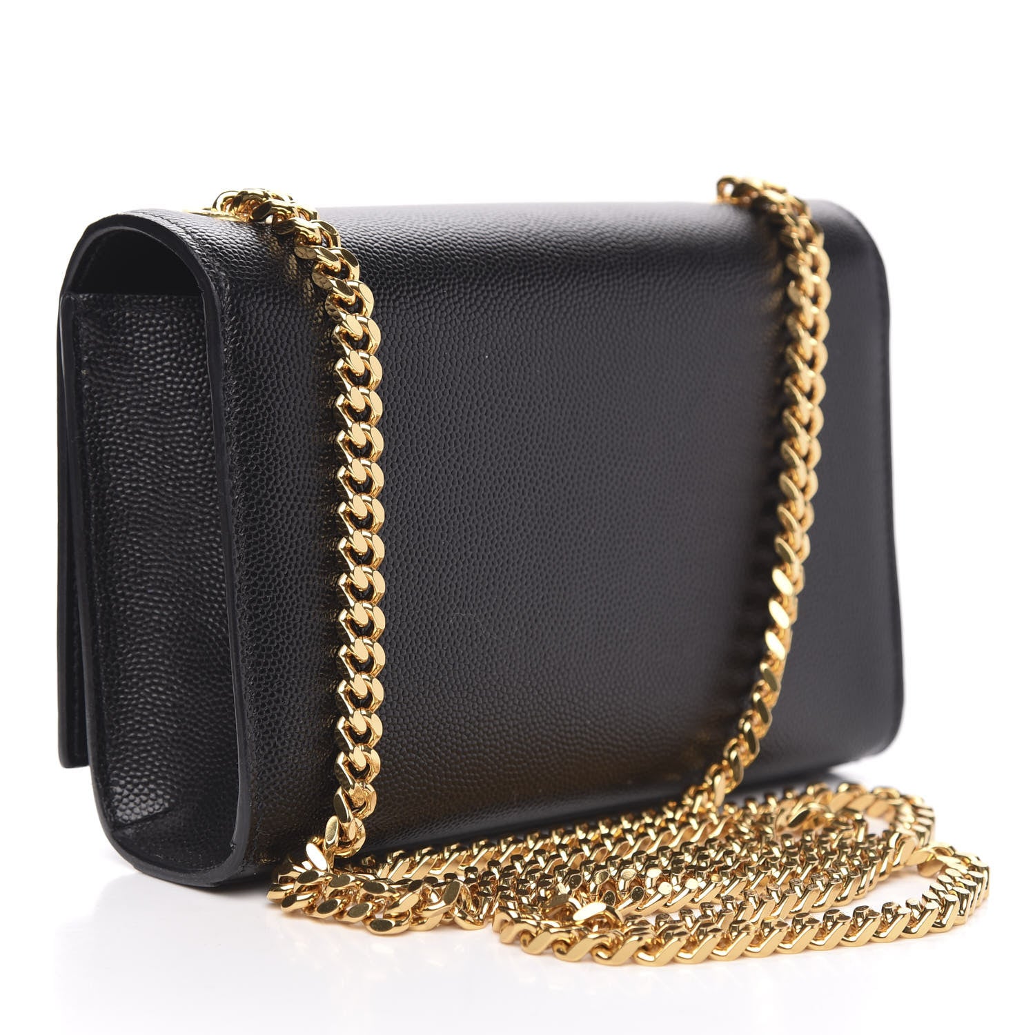 Saint Laurent Grain De Poudre Small Monogram Kate Satchel Black 3 of 9