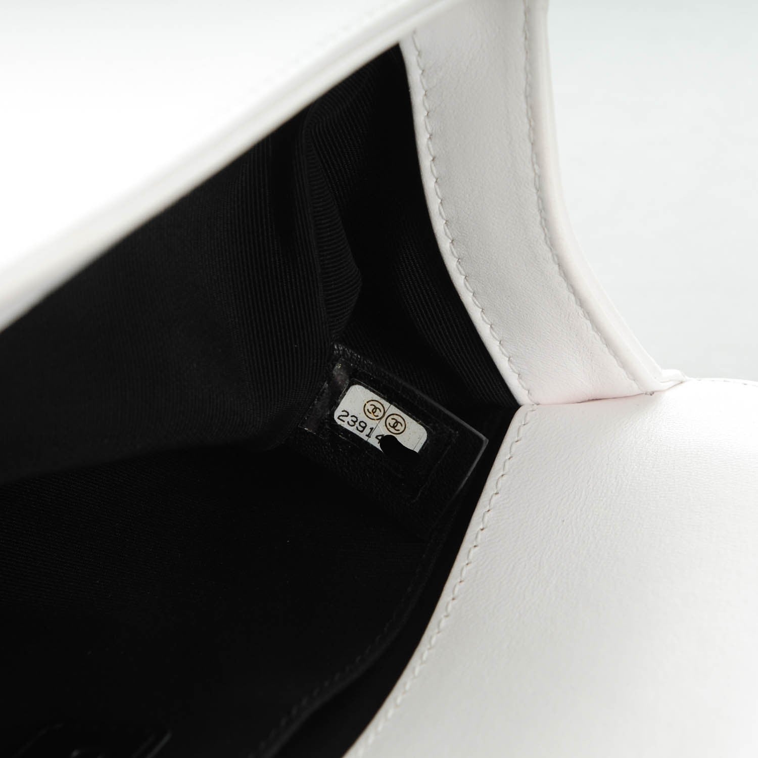 Chanel Calfskin Medium Bi-Color Boy Flap Black White 9 of 9