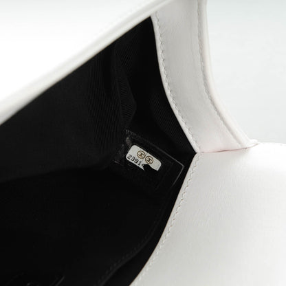 Chanel Calfskin Medium Bi-Color Boy Flap Black White 9 of 9