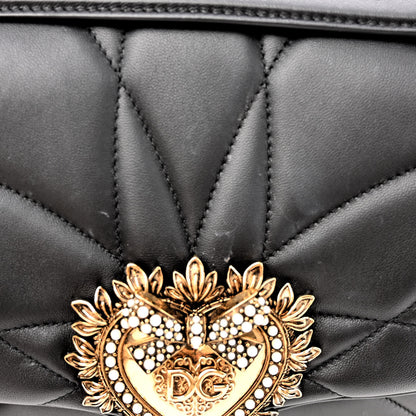 Dolce & Gabbana Nappa Quilted Large Devotion Bag Black 11 of 12