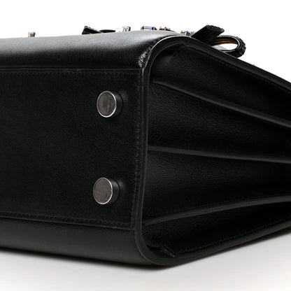Saint Laurent Calfskin Crystal Embellished Nano Sac de Jour Black 9 of 12