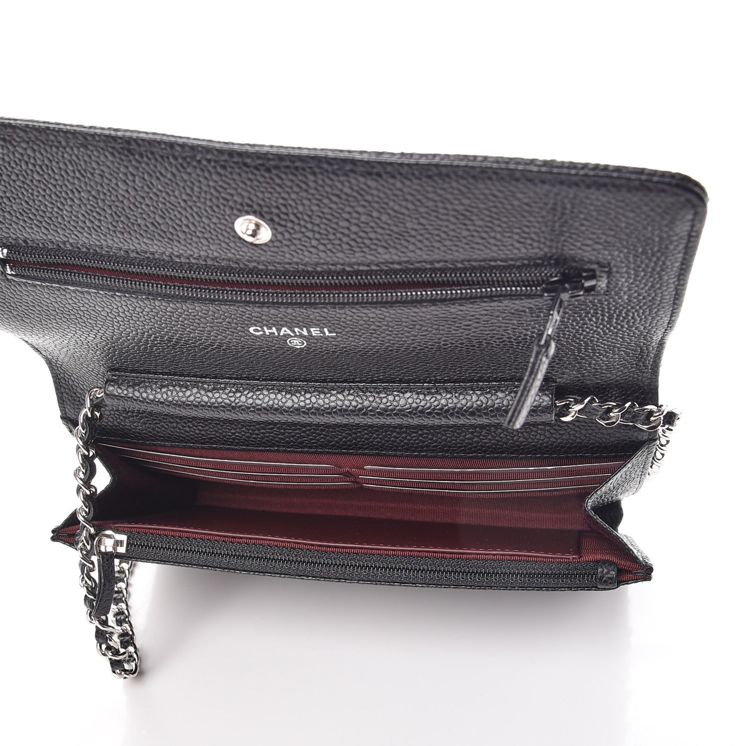 Chanel Caviar Quilted Wallet On Chain WOC Black 5 of 9