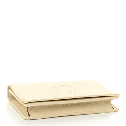 Gucci Pebbled Calfskin Soho Wallet on Chain Ivoire 4 of 10