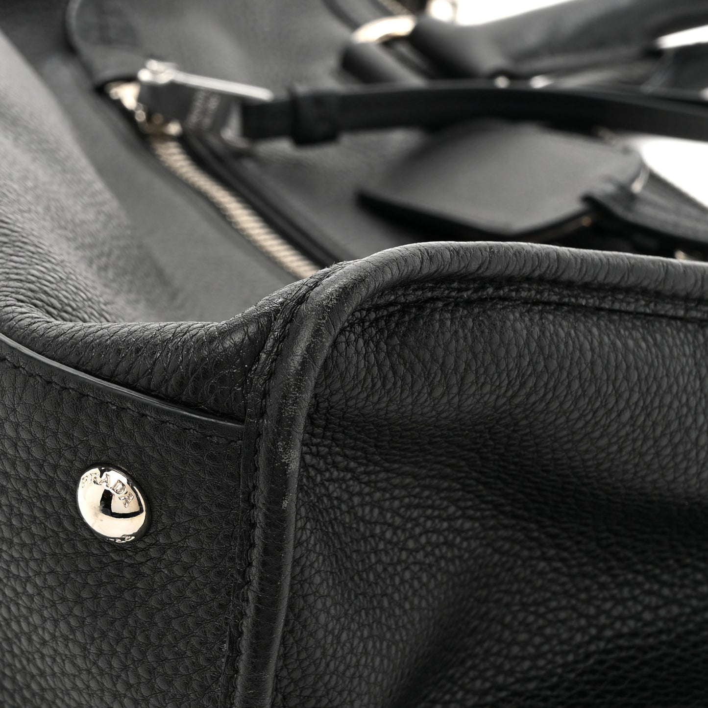 Vitello Phenix Shopping Satchel Black
