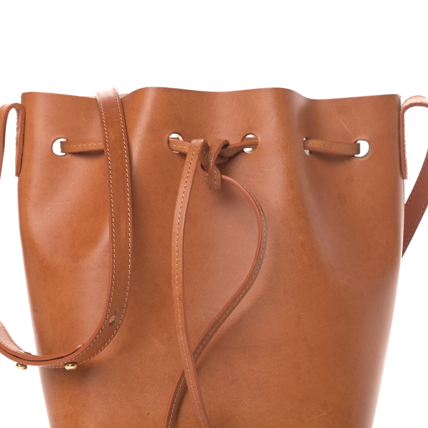 Mansur Gavriel Vegetable Tanned Calfskin Mini Bucket Bag Cammello Natural 8 of 18