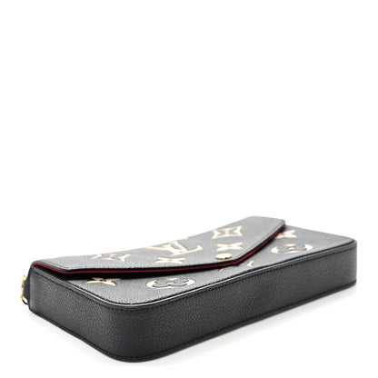 Louis Vuitton Empreinte Monogram Giant Felicie Pochette Black Beige 5 of 9
