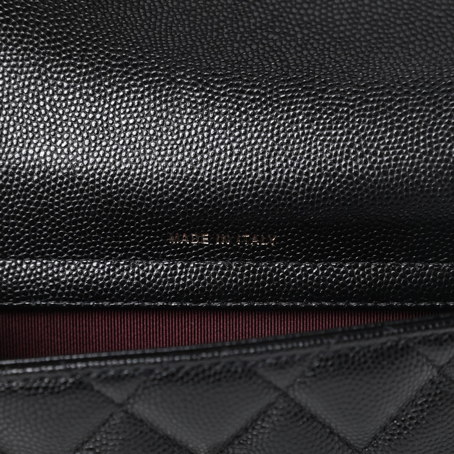 Caviar Quilted Flap Phone Holder With Chain Black