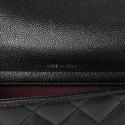 Chanel Caviar Quilted Flap Phone Holder With Chain Black 8 of 13