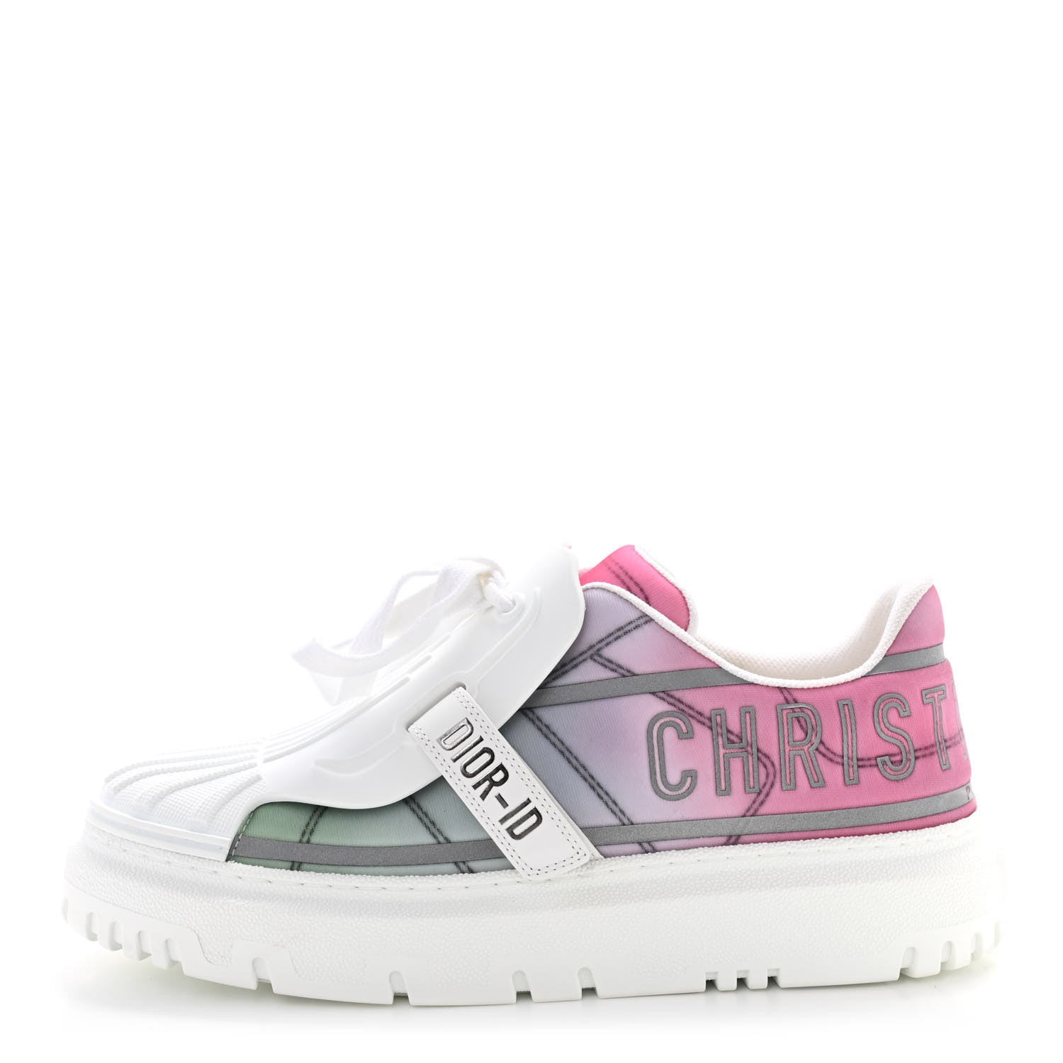 Christian Dior Nylon Shaded Dior-ID Platform Sneakers 39 Multicolor Framboise 1 of 8