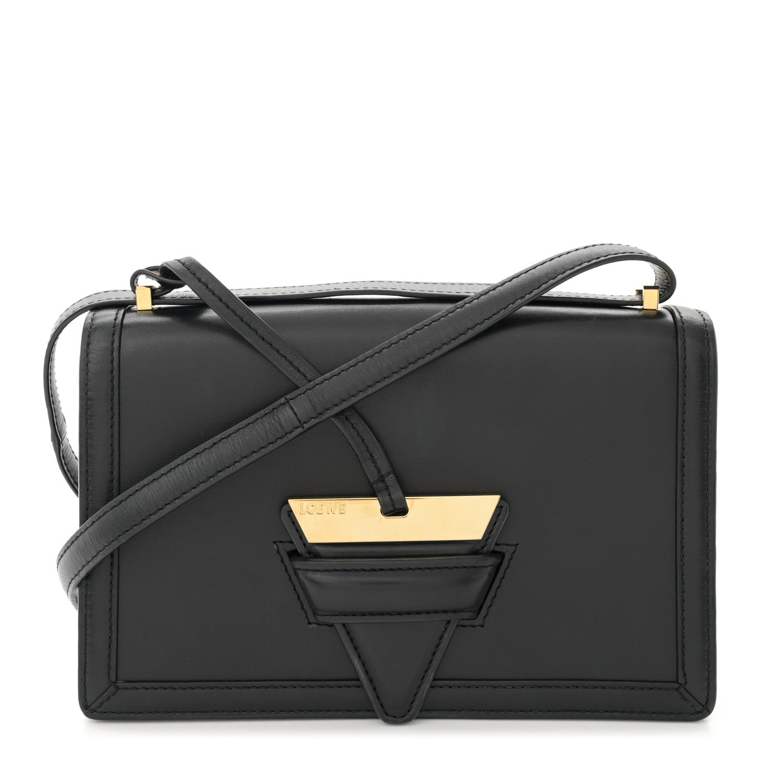 Loewe Calfskin Medium Barcelona Shoulder Bag Black 1 of 9