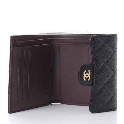 Chanel Caviar Quilted Compact Flap Wallet Black 5 of 10