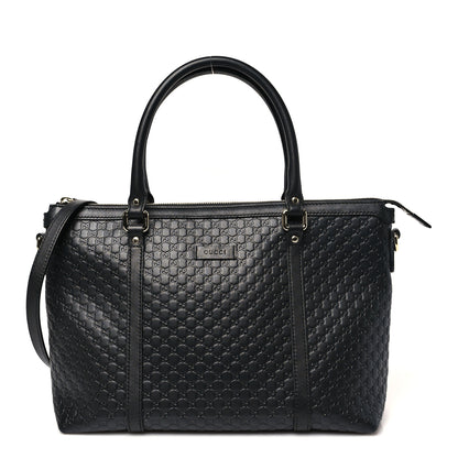 Gucci Soft Microguccissima Small Zippered Satchel Black 1 of 10