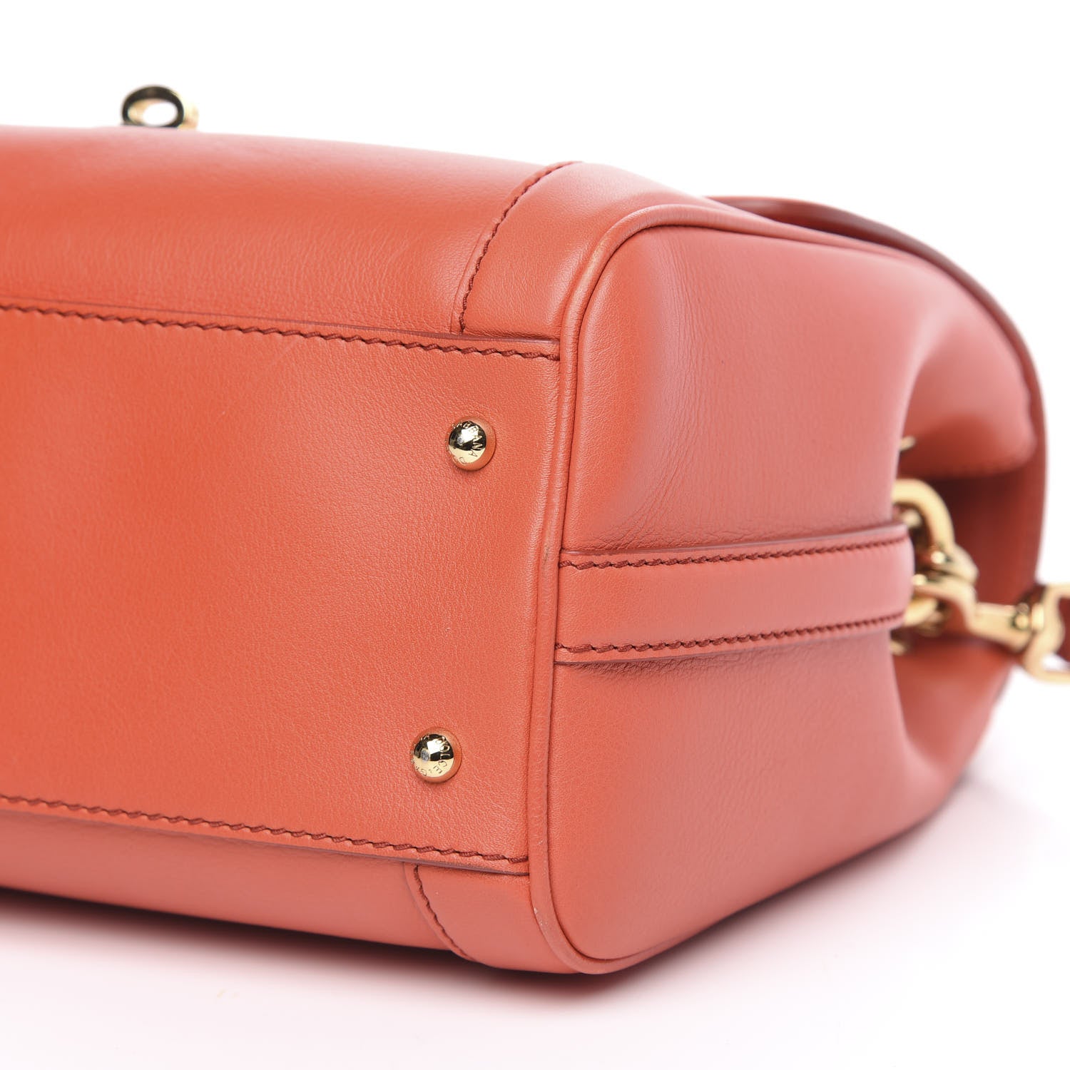 Dolce & Gabbana Calfskin Padlock Shoulder Bag Orange 9 of 13