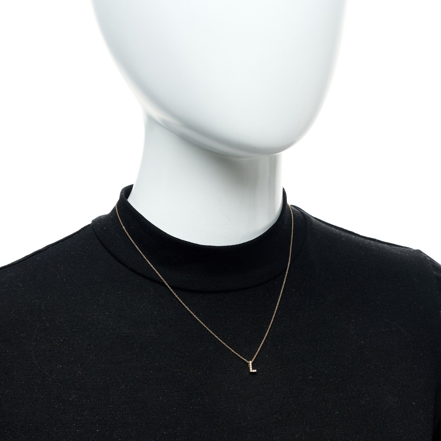 Roberto Coin 18K Yellow Gold Diamond Love Letter L Pendant Necklace 2 of 6