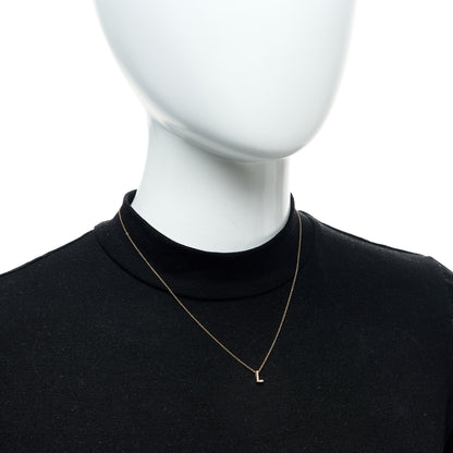 Roberto Coin 18K Yellow Gold Diamond Love Letter L Pendant Necklace 2 of 6