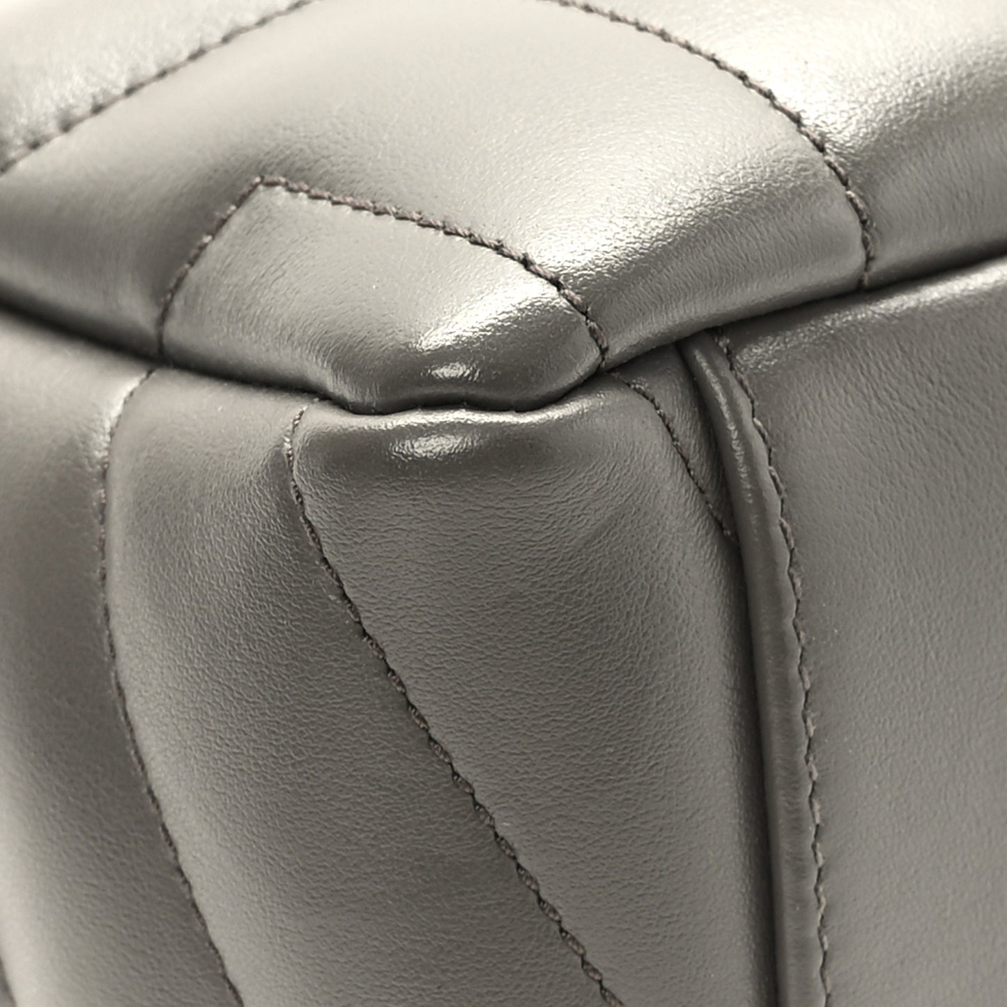 Calfskin Y Quilted Monogram Small Loulou Bowling Bag Earth