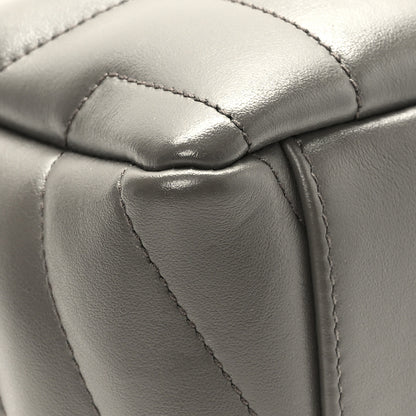Saint Laurent Calfskin Y Quilted Monogram Small Loulou Bowling Bag Earth 8 of 11