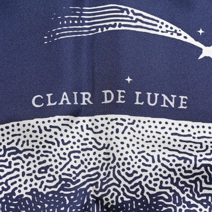 Hermes Silk Clair De Lune Double Face Scarf 90 Marine White Beige 6 of 7