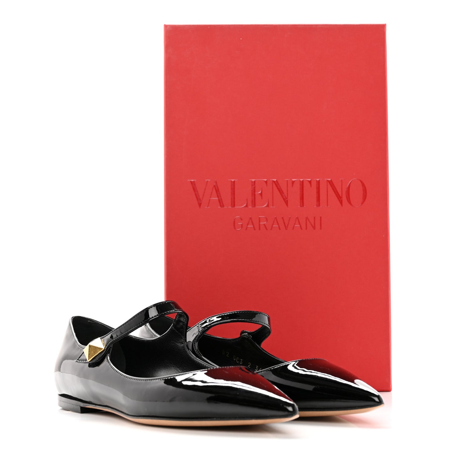 Patent Tiptoe Ballerina Flats 36 Black
