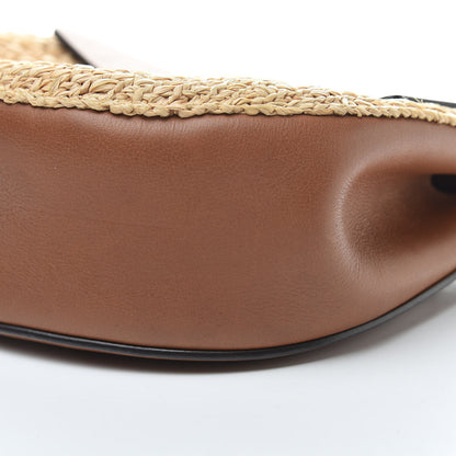 Chloe Calfskin Raffia Drew Chain Shoulder Bag Caramel 10 of 11