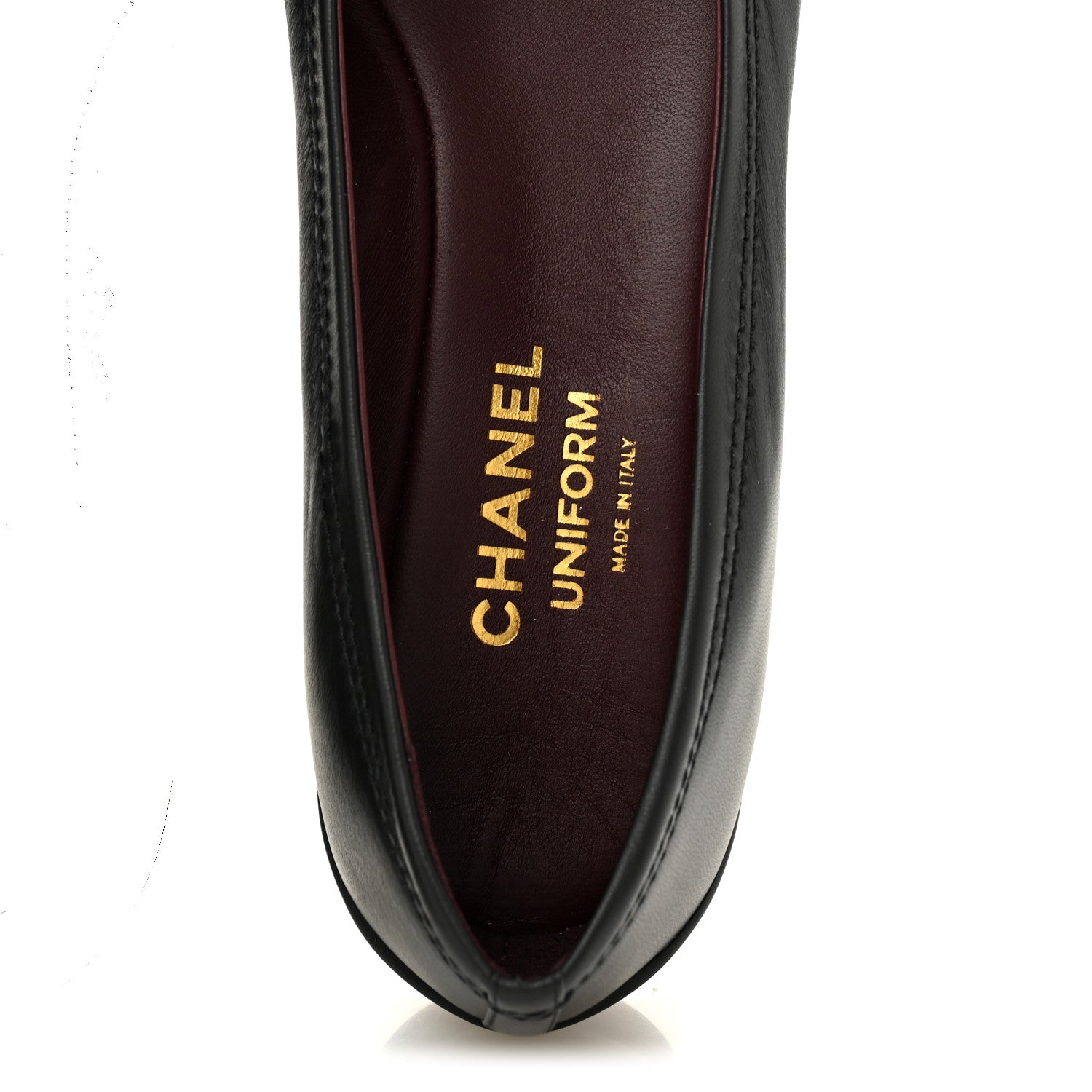 Chanel Lambskin Cap Toe CC Uniform Ballerina Flats 40 Black 7 of 9