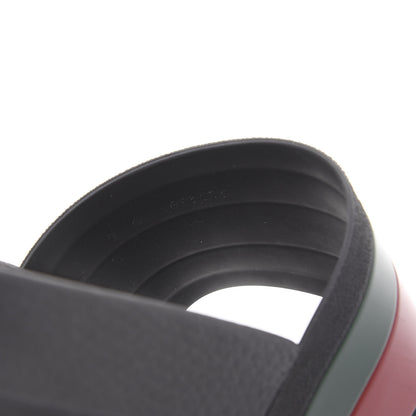 Gucci Rubber Web Mens Lug Sole Slide Sandals 9 Black Green Red 8 of 9