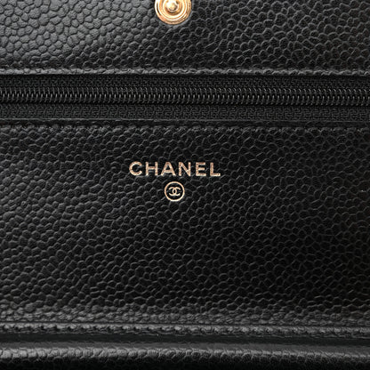 Chanel Caviar Quilted Wallet On Chain WOC Black 6 of 12