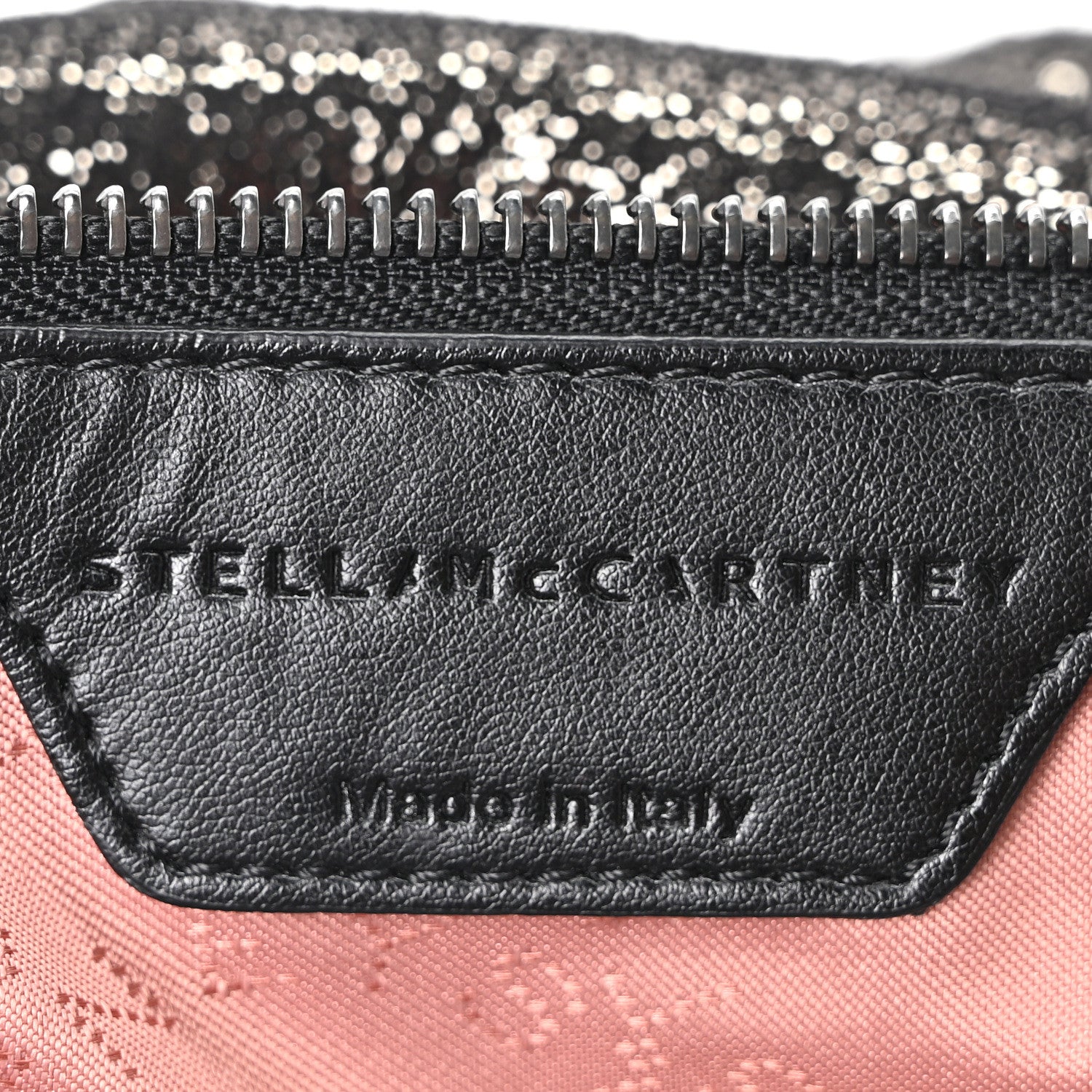 Stella McCartney Chamois Shiny Dotted Small Falabella Tote Ruthenium 6 of 9