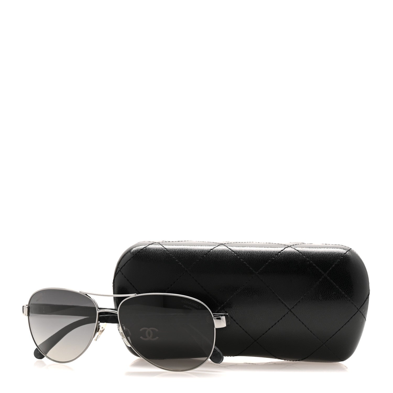Chanel Aviator Polarized Sunglasses 4204-Q Black 8 of 8