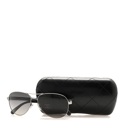 Chanel Aviator Polarized Sunglasses 4204-Q Black 8 of 8