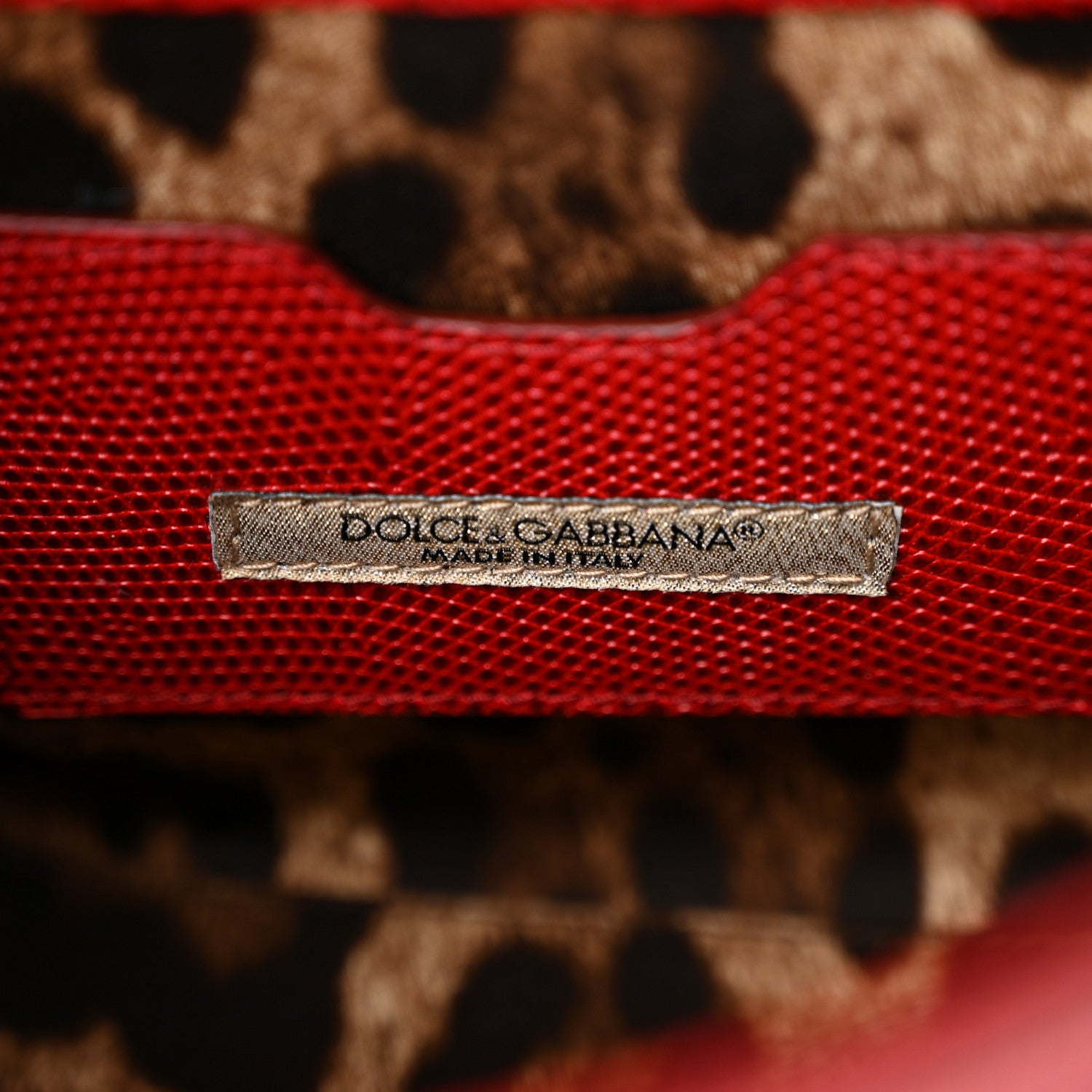 Dolce & Gabbana Stampa Iguana Crystal Small Miss Sicily Satchel Red 6 of 10