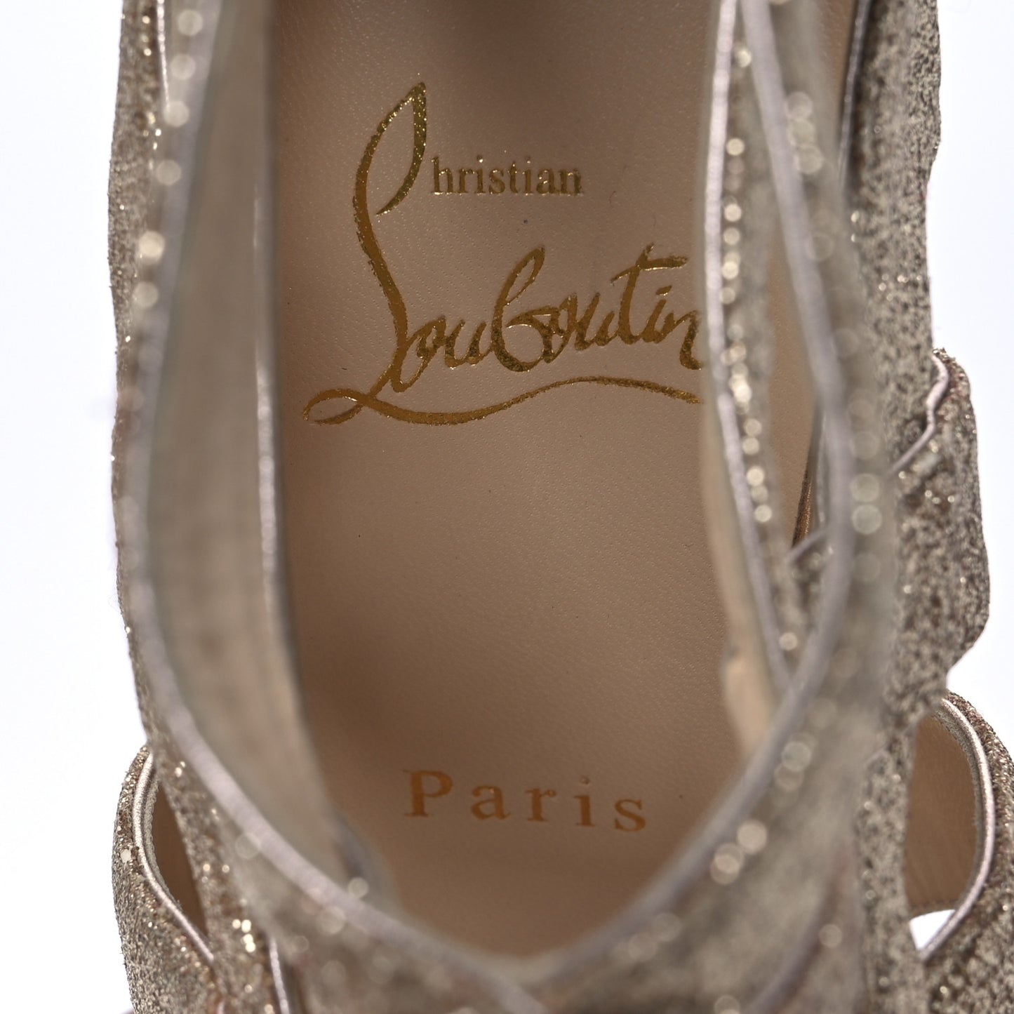 Glitter Mini Specchio Balota Platform Sandals 37.5 Gold
