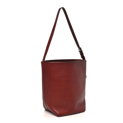 The Row Polished Saddle Calfskin Medium N/S Park Tote Burnt Wood 2 of 8