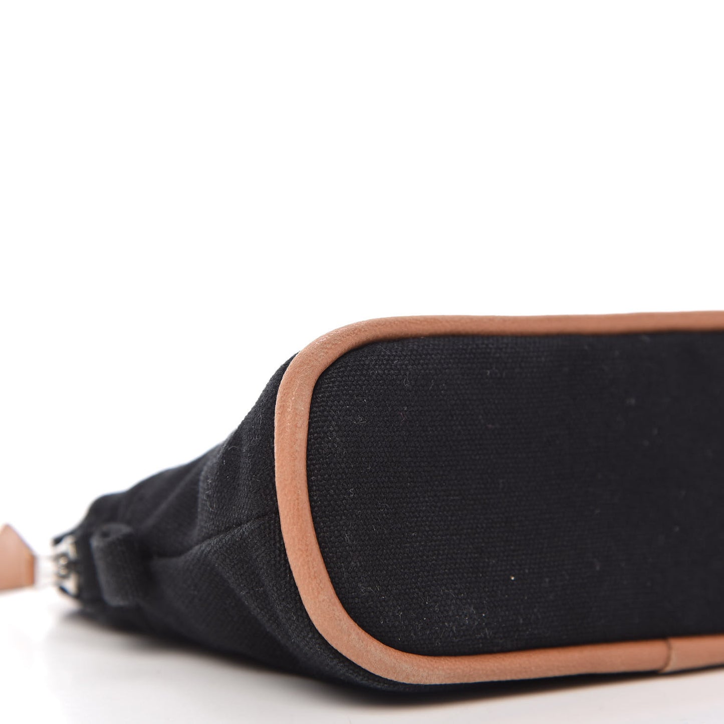 Cotton Canvas Mini Bolide Travel Cosmetic Pouch Black