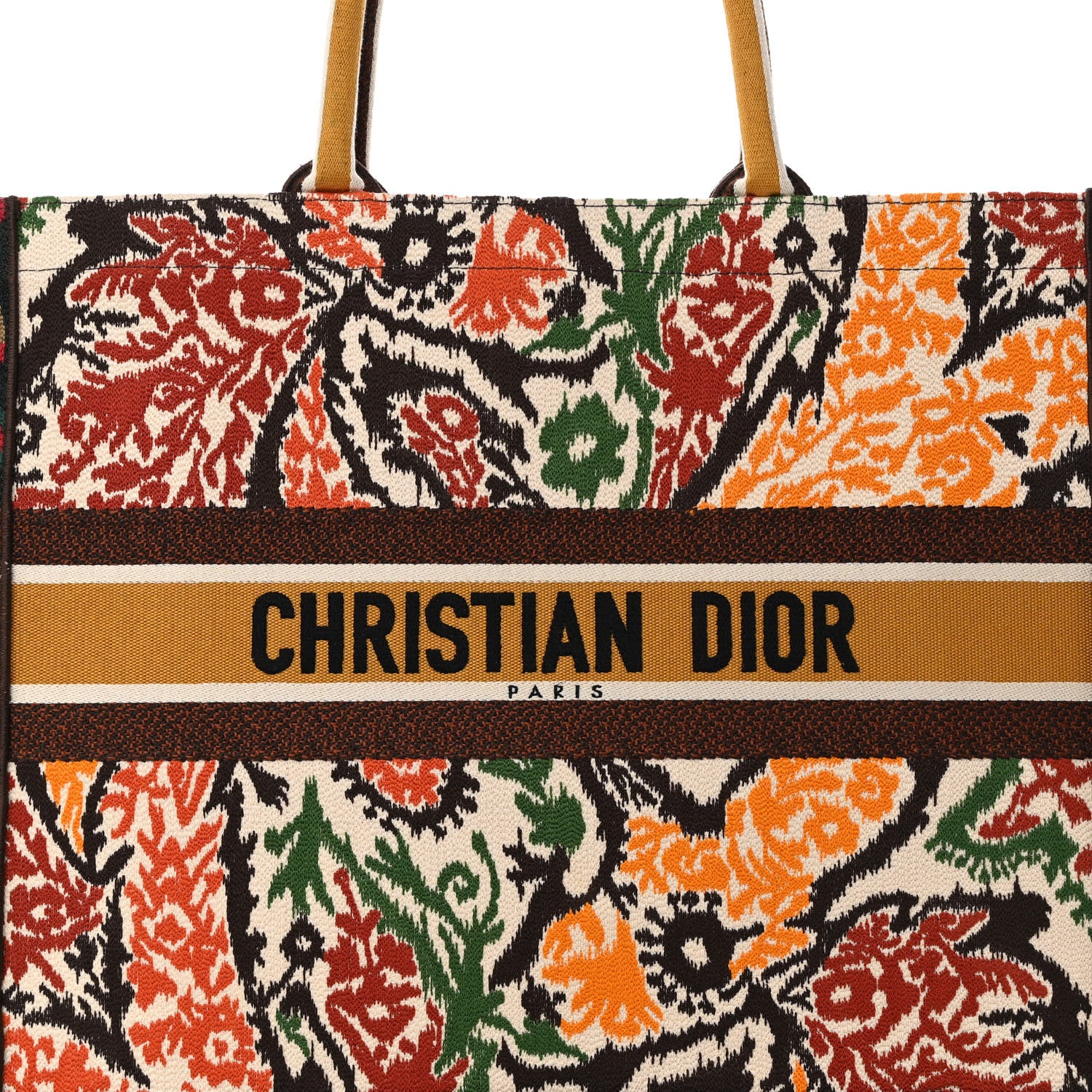 Christian Dior Canvas Embroidered Large Paisley Book Tote Multicolor 8 of 10