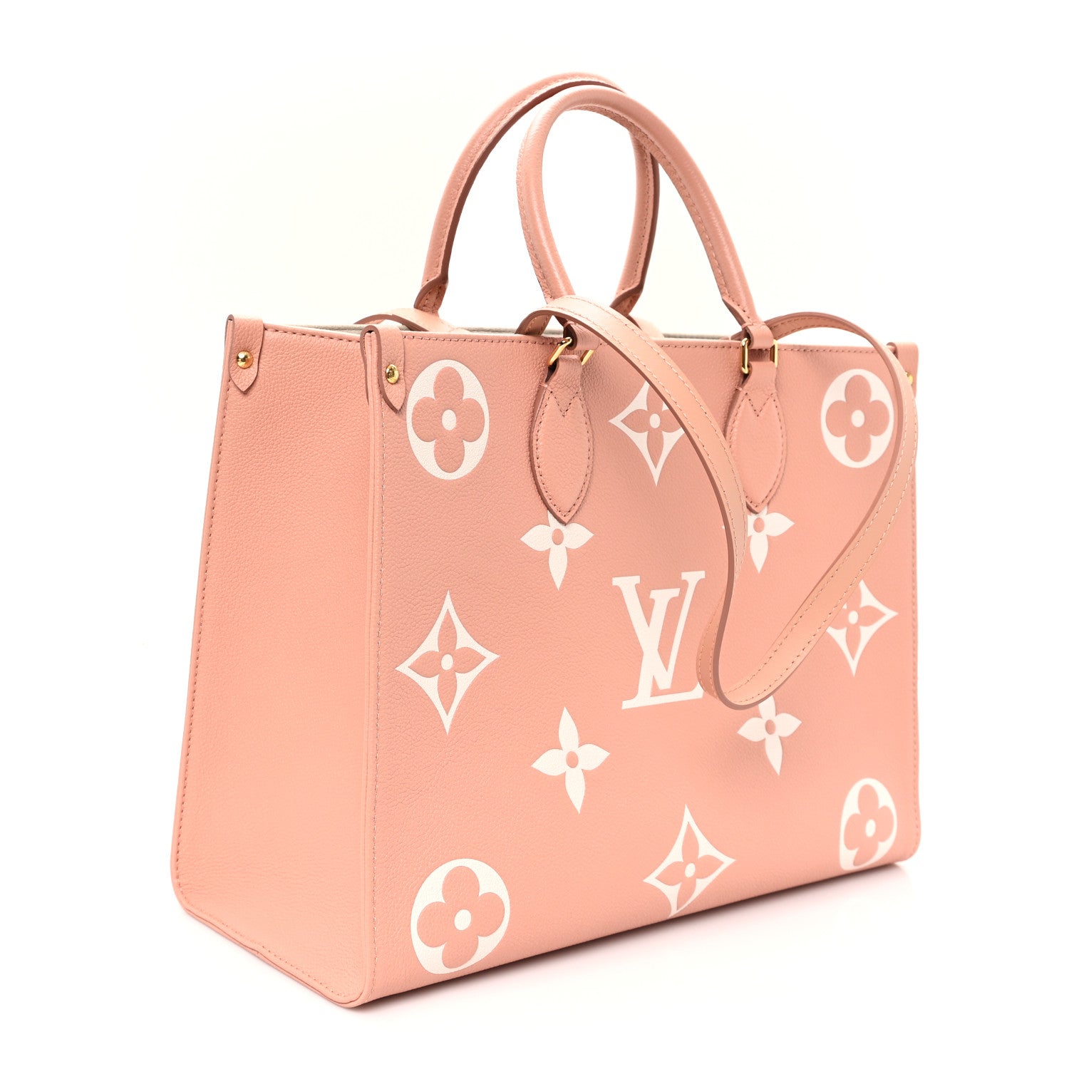 Louis Vuitton Empreinte Monogram Giant Onthego MM Rose Trianon Creme 3 of 9