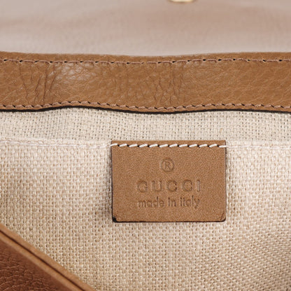 Gucci Python Deerskin Greenwich Clutch Brown 6 of 7