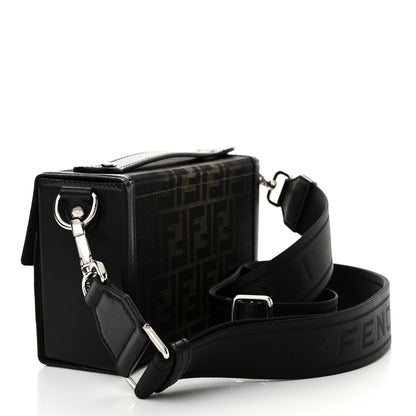 Fendi FF Eclissi Jacquard Vitello King Baguette Soft Trunk Tobacco Moro Black 3 of 12